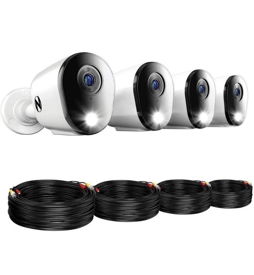 Night Owl 12 Channel 4 Camera Wired 2K 1TB DVR Security System with 2-way Audio